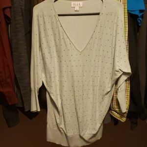 Mint colored v neck top